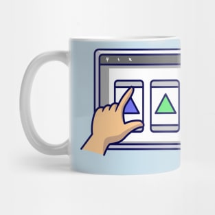 Drawing on Tablet Cartoon Mug